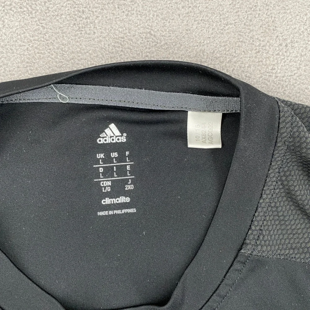Adidas Mens Climalite Short Sleeve Training Shirt Black AX8244 Size Large